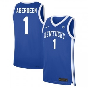 Denzel Aberdeen #1 Kentucky Wildcats Basketball College Jersey | Men Royal Stitched Polyester 70441947