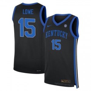 Jaland Lowe #15 Black Basketball Jersey | Kentucky Cats Men Breathable Stitching 81241268