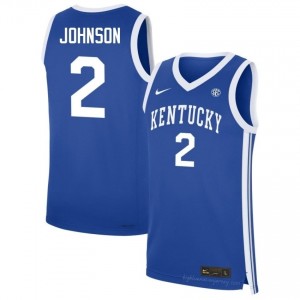 Jasper Johnson Kentucky Wildcats #2 Men Royal Basketball NCAA Jersey | Premium Sewn Polyester 77825000