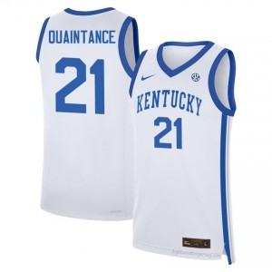 White Jayden Quaintance #21 Basketball College Jersey | Men UK Wildcats Durable Sewn 27973659