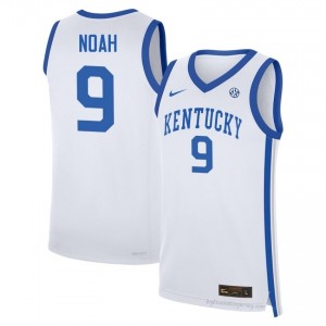UK Wildcats Trent Noah #9 High School Basketball Jersey | Men White Moisture-Wicking Craftsmanship 12604535