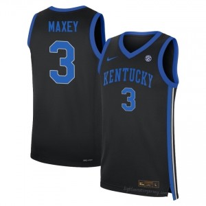 Tyrese Maxey #3 Black Basketball Jersey | Kentucky Cats Men Breathable Stitching 10021626