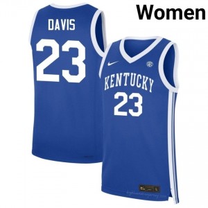 Anthony Davis #23 Kentucky Wildcats Basketball College Jersey | Women Royal Stitched Polyester 21488423