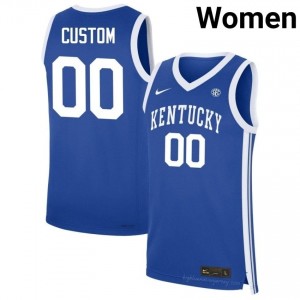 Custom Kentucky Wildcats #00 Women Royal Basketball NCAA Jersey | Premium Sewn Polyester 78607617