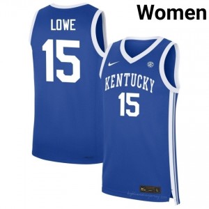 Jaland Lowe Kentucky Wildcats #15 Women Royal Basketball NCAA Jersey | Premium Sewn Polyester 73126168