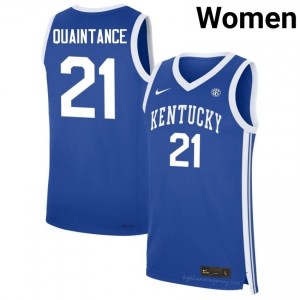 Jayden Quaintance #21 Kentucky Wildcats Basketball College Jersey | Women Royal Stitched Polyester 73320500