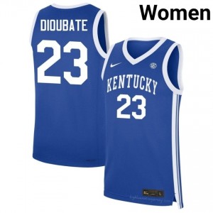 Mouhamed Dioubate Kentucky Wildcats #23 Women Royal Basketball High School Jersey | Premium Sewn Polyester 28864142