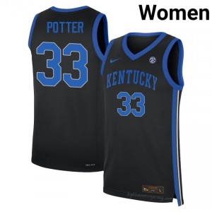 Reece Potter #33 Kentucky Cats Black High School Basketball Jersey | Women High-Quality Stitching 71533379