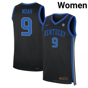 Trent Noah #9 Kentucky Cats Black NCAA Basketball Jersey | Women High-Quality Stitching 54720403