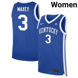 Tyrese Maxey Kentucky Wildcats #3 Women Royal Basketball High School Jersey | Premium Sewn Polyester 96673880