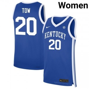 Zach Tow Kentucky Wildcats #20 Women Royal Basketball High School Jersey | Premium Sewn Polyester 86774503