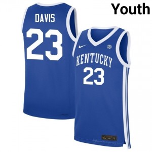Anthony Davis Kentucky Wildcats #23 Youth Royal Basketball NCAA Jersey | Premium Sewn Polyester 81537797