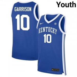 Brandon Garrison Kentucky Wildcats #10 Youth Royal Basketball High School Jersey | Premium Sewn Polyester 78880102