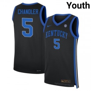 Collin Chandler #5 Kentucky Cats Black High School Basketball Jersey | Youth High-Quality Stitching 68998003