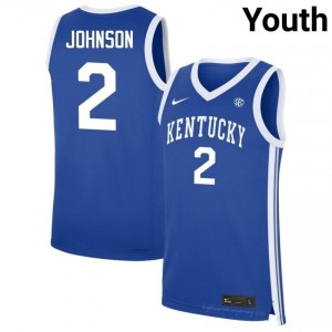 Jasper Johnson Kentucky Wildcats #2 Youth Royal Basketball High School Jersey | Premium Sewn Polyester 43534400