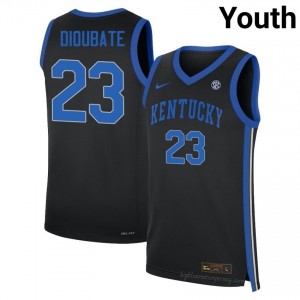 Mouhamed Dioubate #23 Black Basketball Jersey | Kentucky Cats Youth Breathable Stitching 18292445