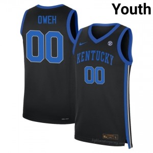 Otega Oweh #00 Kentucky Cats Black NCAA Basketball Jersey | Youth High-Quality Stitching 62015006