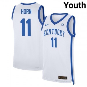 White Walker Horn #11 Basketball Player Jersey | Youth UK Wildcats Durable Sewn 57098044
